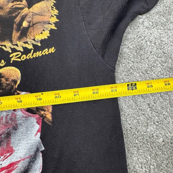 Vintage 90s Chicago Bulls Rap Tee Rare T Shirt XL Michael Jordan Pippen Rodman - Picture 12 of 15